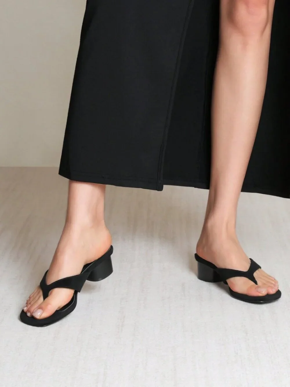 Black Basics Women's Comfortable Sandal Heels
